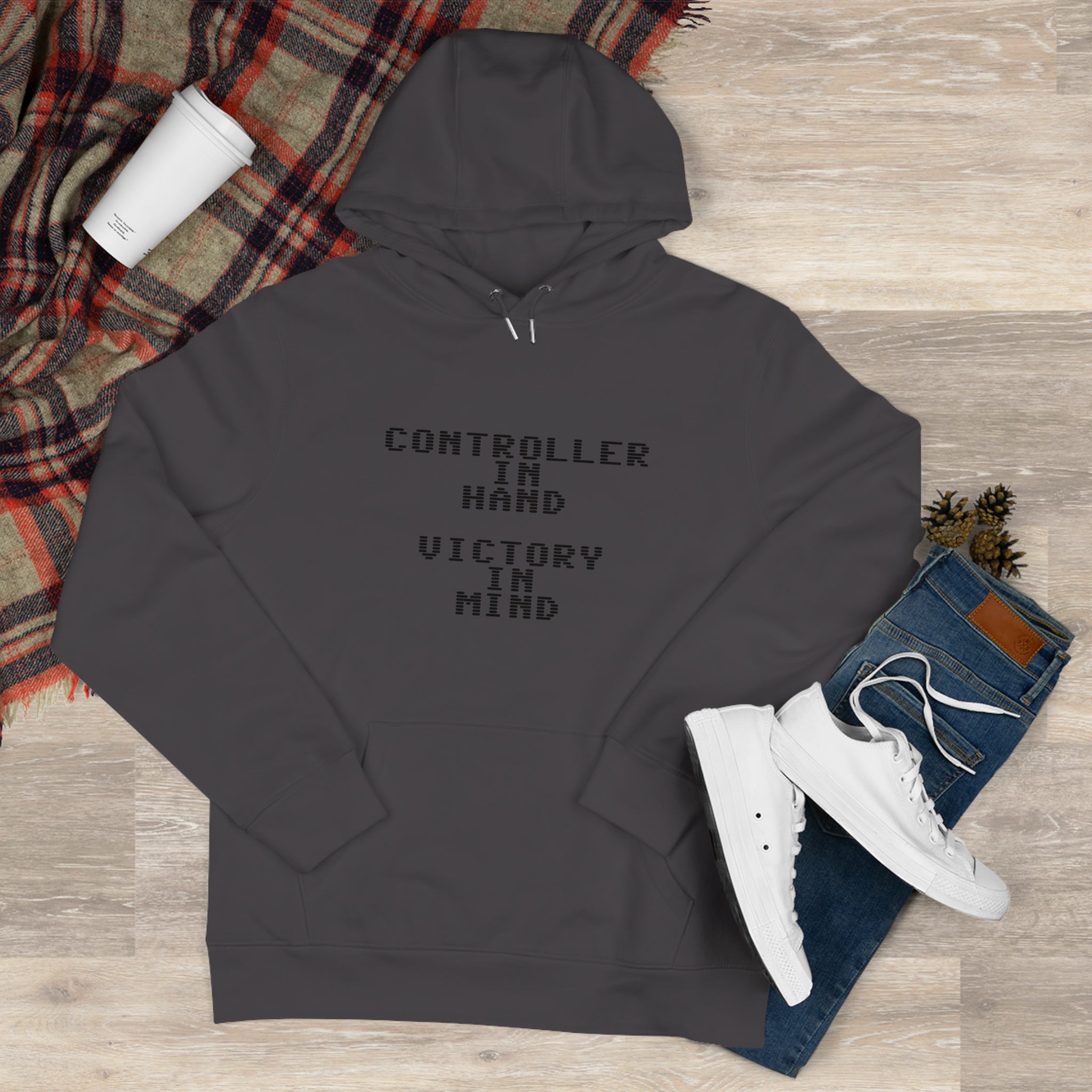 Controller in Hand Victory in Mind Hoodie | Gamer Bee Graphic