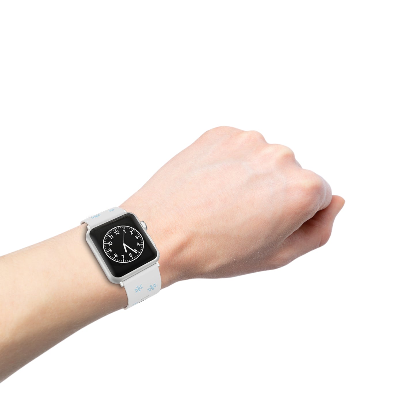 Trust Your Power Apple Watch Band, Winter Watch Strap, Motivational Gift for Her, Holiday Accessory, Snowflake Design