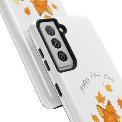 Autumn Fox Phone Case, Fall Animals Tough Case, Cute Pumpkin Design, Seasonal Phone Cover, Gifts for Fall Lovers
