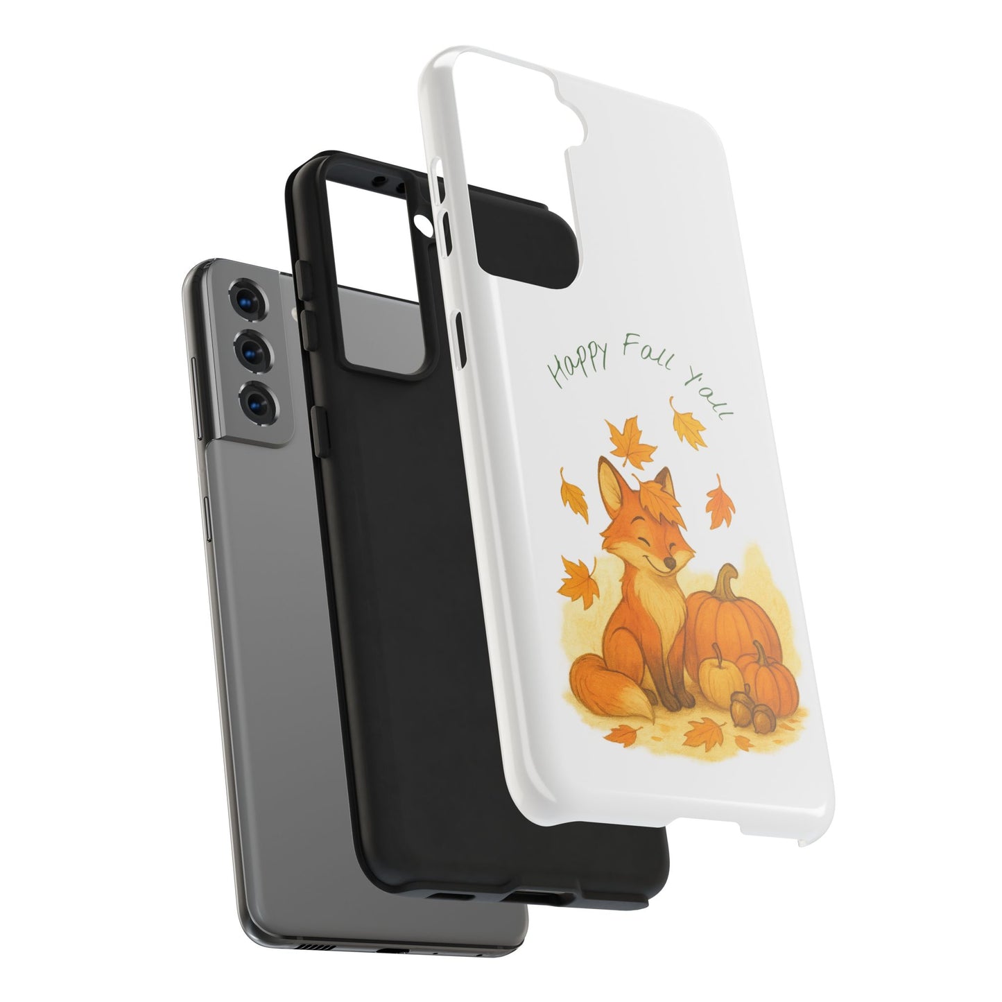 Autumn Fox Phone Case, Fall Animals Tough Case, Cute Pumpkin Design, Seasonal Phone Cover, Gifts for Fall Lovers