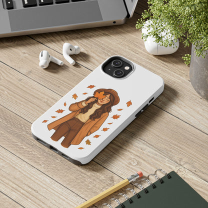 Autumn Leaves Tough Phone Cases, Fall Decor, Cute Phone Accessory, Seasonal Gift, Phone Protective Case