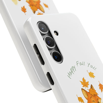 Autumn Fox Phone Case, Fall Animals Tough Case, Cute Pumpkin Design, Seasonal Phone Cover, Gifts for Fall Lovers
