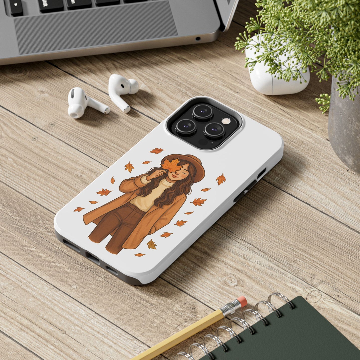 Autumn Leaves Tough Phone Cases, Fall Decor, Cute Phone Accessory, Seasonal Gift, Phone Protective Case
