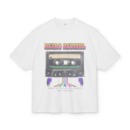 Retro Revival Box Tee - Vintage Cassette Graphic T-Shirt