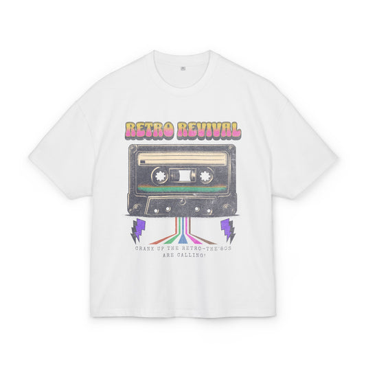Retro Revival Box Tee - Vintage Cassette Graphic T-Shirt