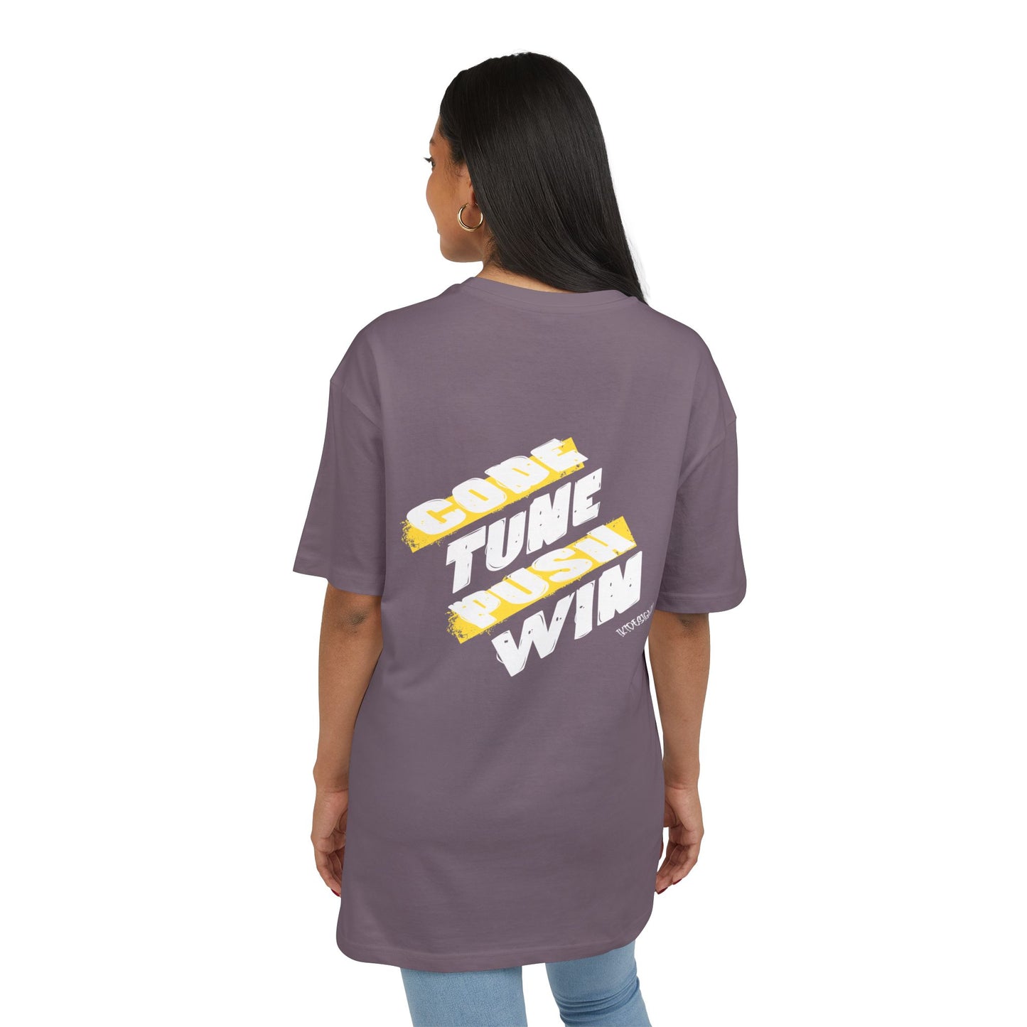 Motivational Oversize Tee - "Just Breathe, Nothing Else"
