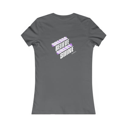 Inspirational Women's Tee - "Dream, Believe, Shine"