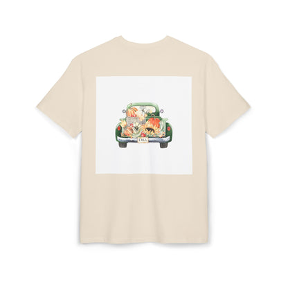 Autumn Vibes Unisex Heavy Oversize Tee, Fall Fashion, Pumpkin Day Shirt, Harvest Festival Tee, Cozy Casual Wear