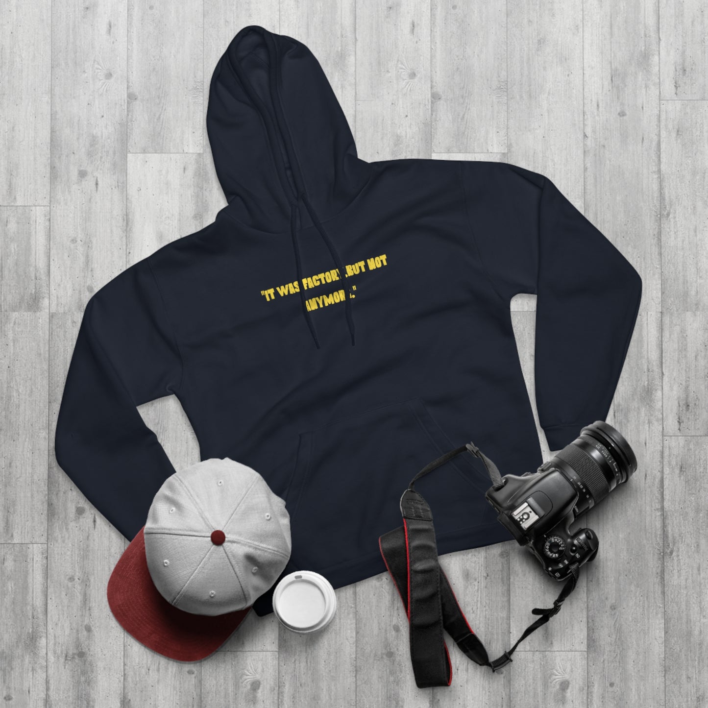 Unisex Motivational Hoodie - "It Was Actively, But Not Anymore" & Bold Graphic Design