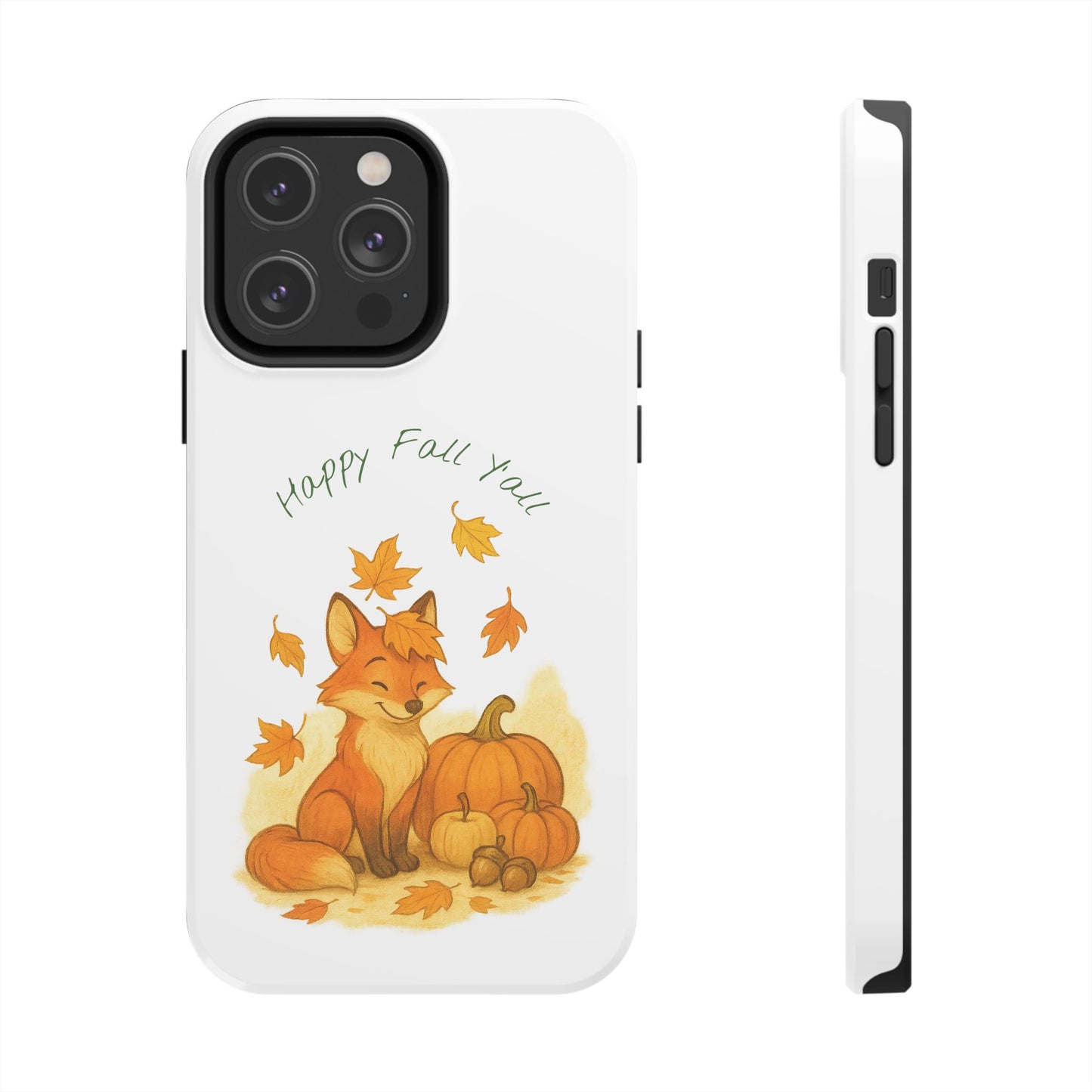 Autumn Fox Phone Case, Fall Animals Tough Case, Cute Pumpkin Design, Seasonal Phone Cover, Gifts for Fall Lovers