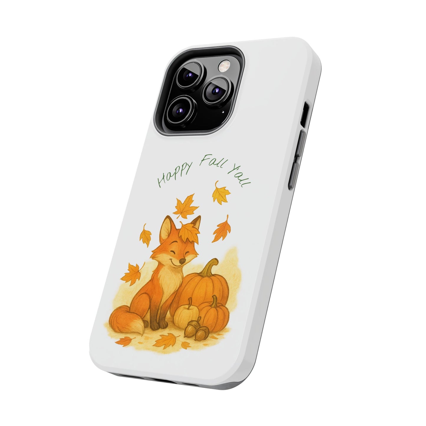 Autumn Fox Phone Case, Fall Animals Tough Case, Cute Pumpkin Design, Seasonal Phone Cover, Gifts for Fall Lovers