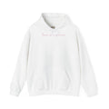 persevere & love Hoodie | minimalist script, soft pink text