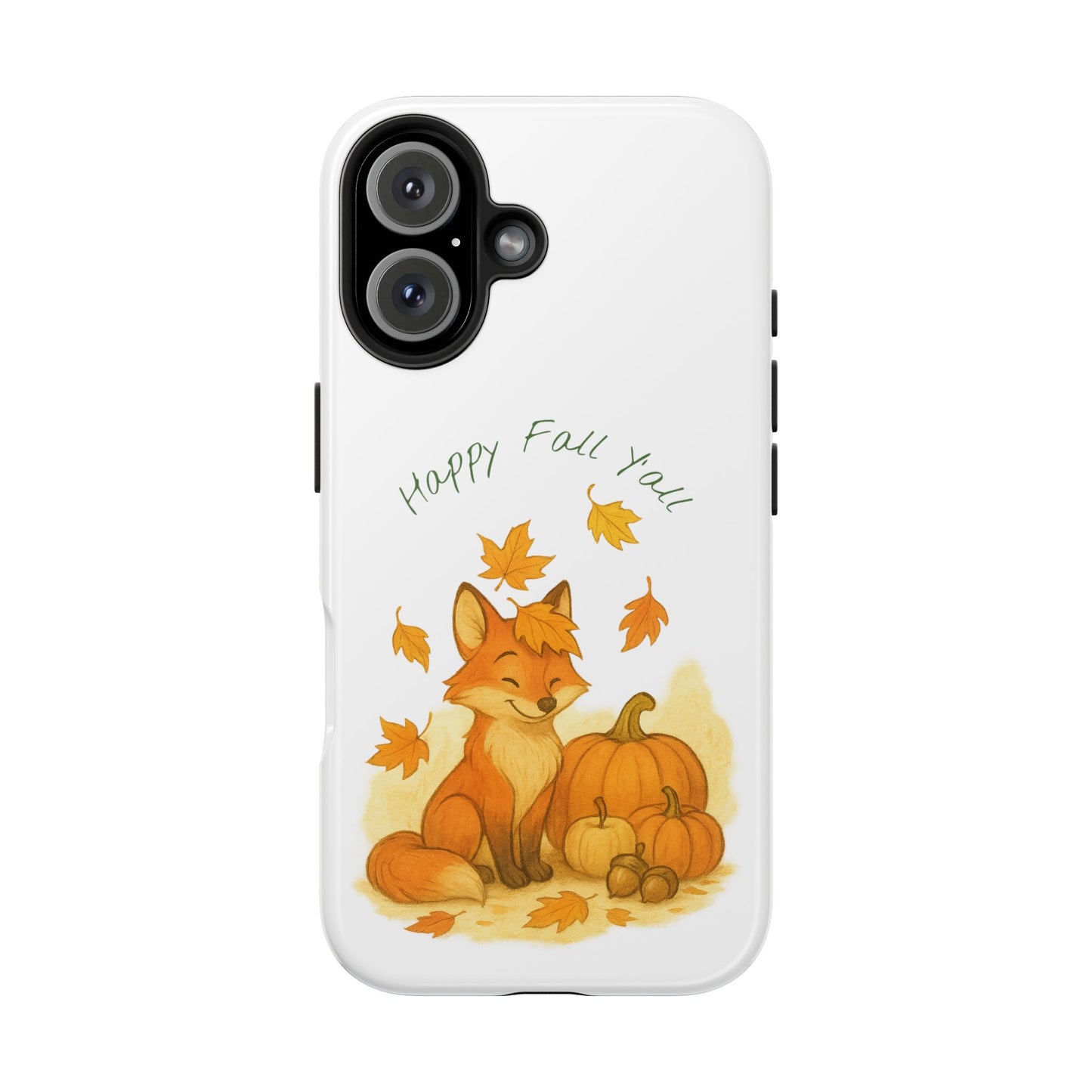 Autumn Fox Phone Case, Fall Animals Tough Case, Cute Pumpkin Design, Seasonal Phone Cover, Gifts for Fall Lovers