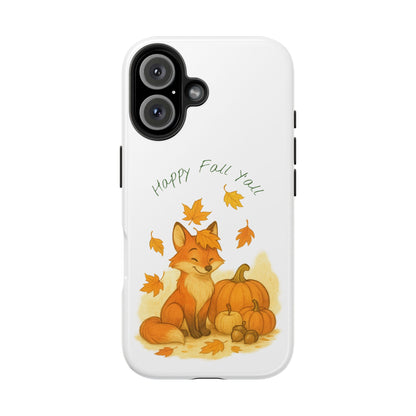 Autumn Fox Phone Case, Fall Animals Tough Case, Cute Pumpkin Design, Seasonal Phone Cover, Gifts for Fall Lovers