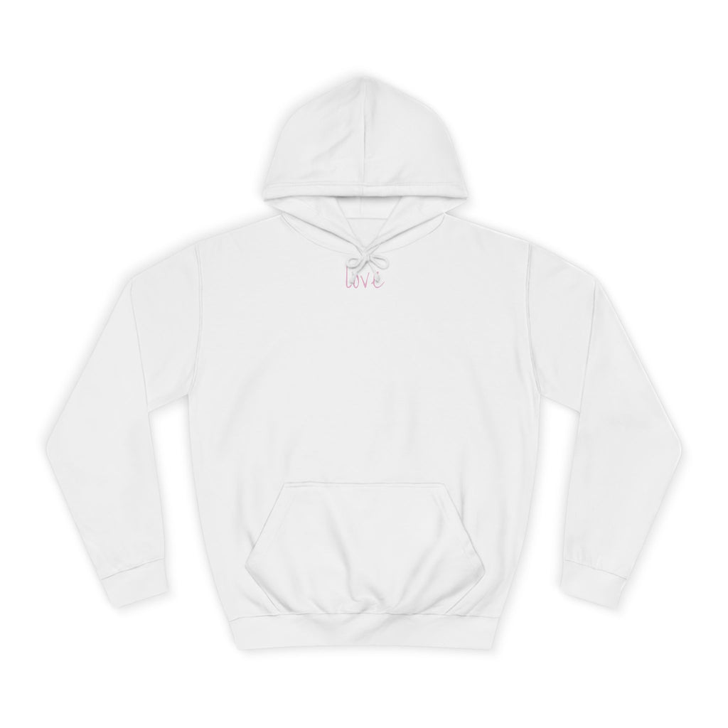 Minimal Pink Line Heart hoodie | College Crewneck Hoodie