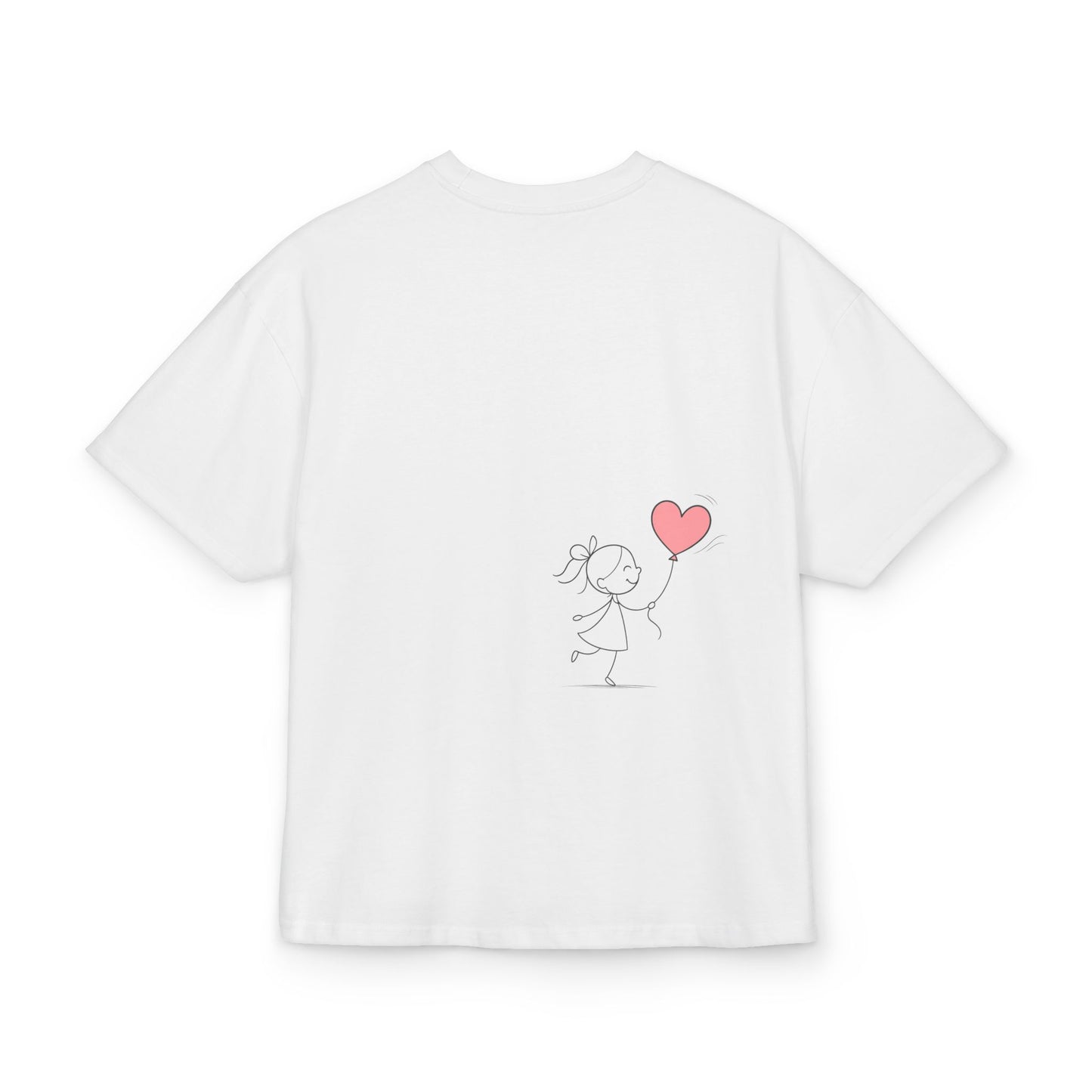 Adorable Heart Balloon Graphic Tee, Cute Graphic T-Shirt for Casual Wear, Gift for Her, Valentine's Day, Summer Outfit, Comfortable Box Tee