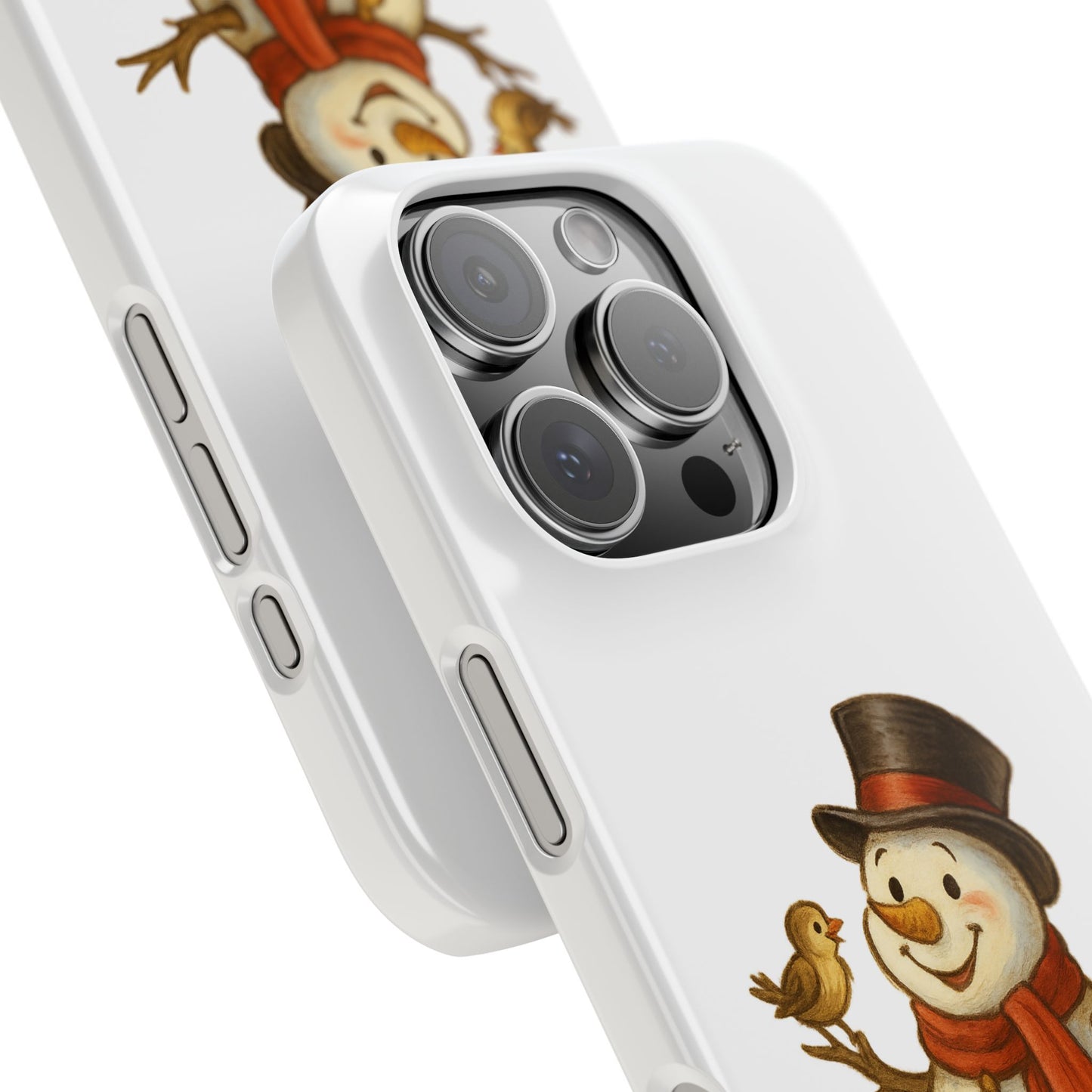 Festive Snowman Phone Case, Winter Holiday Phone Cover, Cute Snowman Snap Case, Christmas Gift for Phone Lovers, Seasonal Tech Accessories