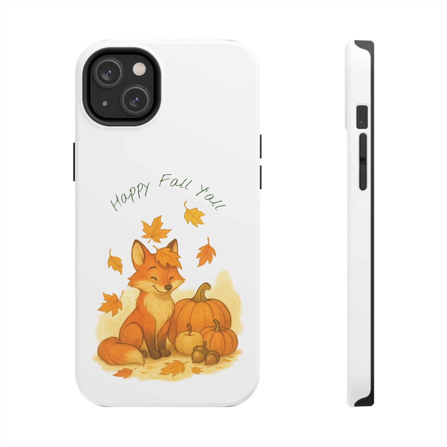 Autumn Fox Phone Case, Fall Animals Tough Case, Cute Pumpkin Design, Seasonal Phone Cover, Gifts for Fall Lovers