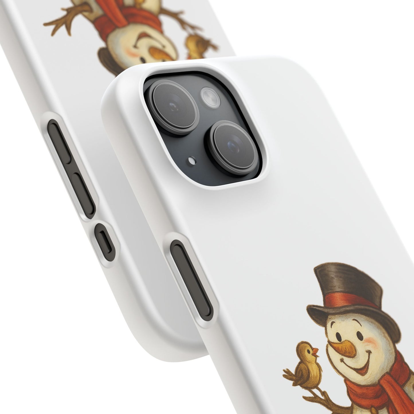 Festive Snowman Phone Case, Winter Holiday Phone Cover, Cute Snowman Snap Case, Christmas Gift for Phone Lovers, Seasonal Tech Accessories