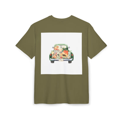 Autumn Vibes Unisex Heavy Oversize Tee, Fall Fashion, Pumpkin Day Shirt, Harvest Festival Tee, Cozy Casual Wear