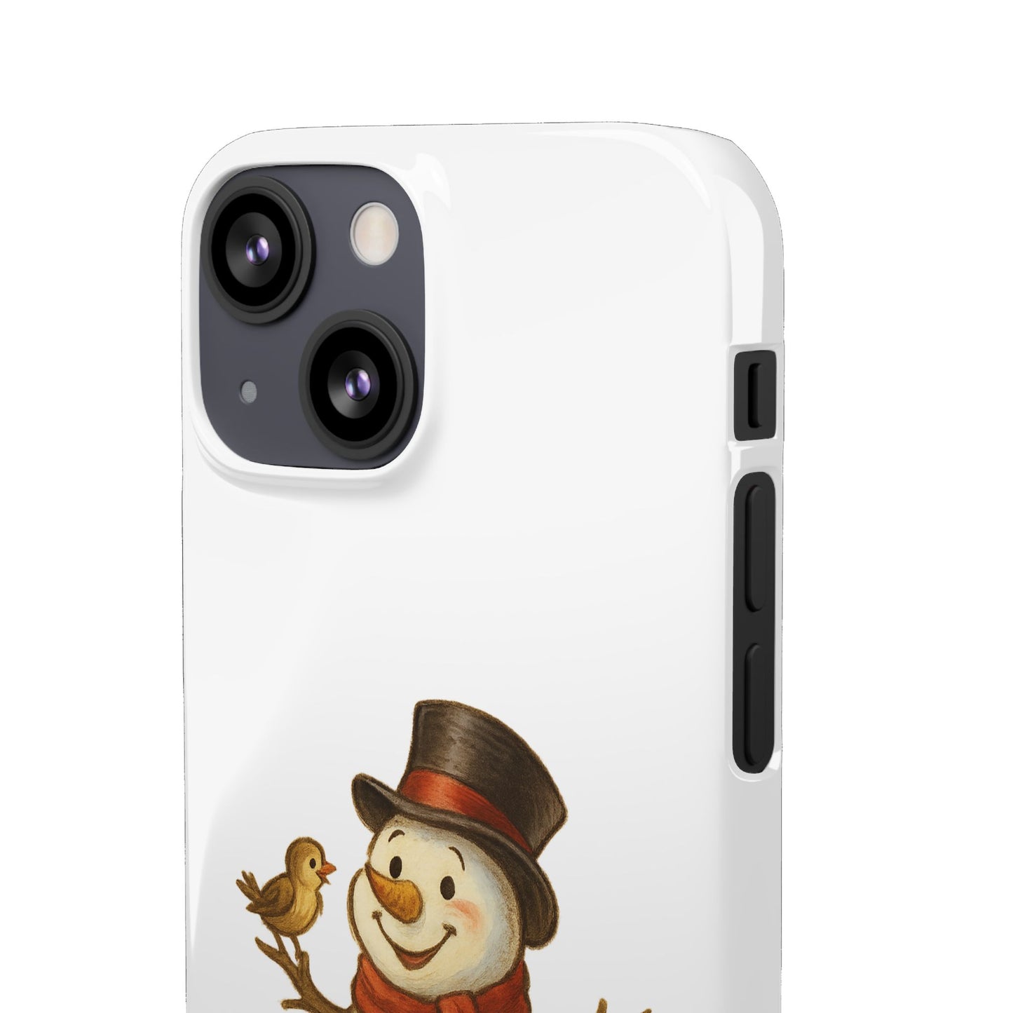 Festive Snowman Phone Case, Winter Holiday Phone Cover, Cute Snowman Snap Case, Christmas Gift for Phone Lovers, Seasonal Tech Accessories