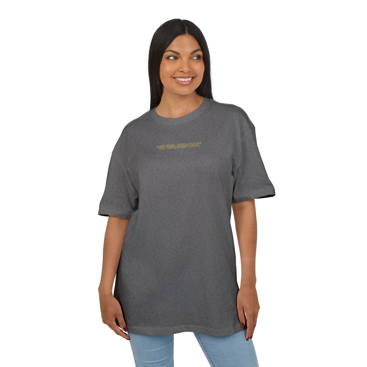 Motivational Oversize Tee - "Just Breathe, Nothing Else"
