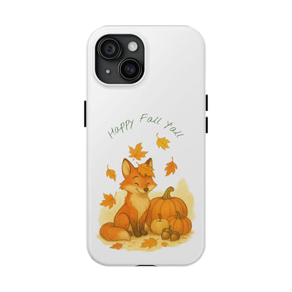 Autumn Fox Phone Case, Fall Animals Tough Case, Cute Pumpkin Design, Seasonal Phone Cover, Gifts for Fall Lovers