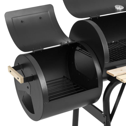 2in1 charcoal BBQ grill and smoker