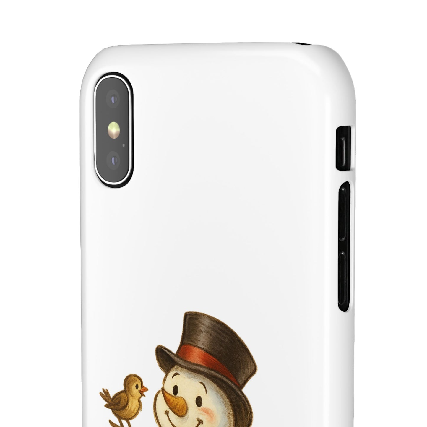 Festive Snowman Phone Case, Winter Holiday Phone Cover, Cute Snowman Snap Case, Christmas Gift for Phone Lovers, Seasonal Tech Accessories