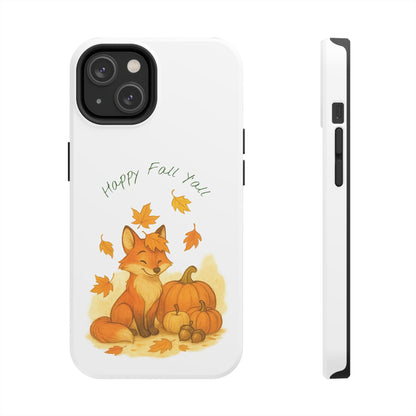 Autumn Fox Phone Case, Fall Animals Tough Case, Cute Pumpkin Design, Seasonal Phone Cover, Gifts for Fall Lovers