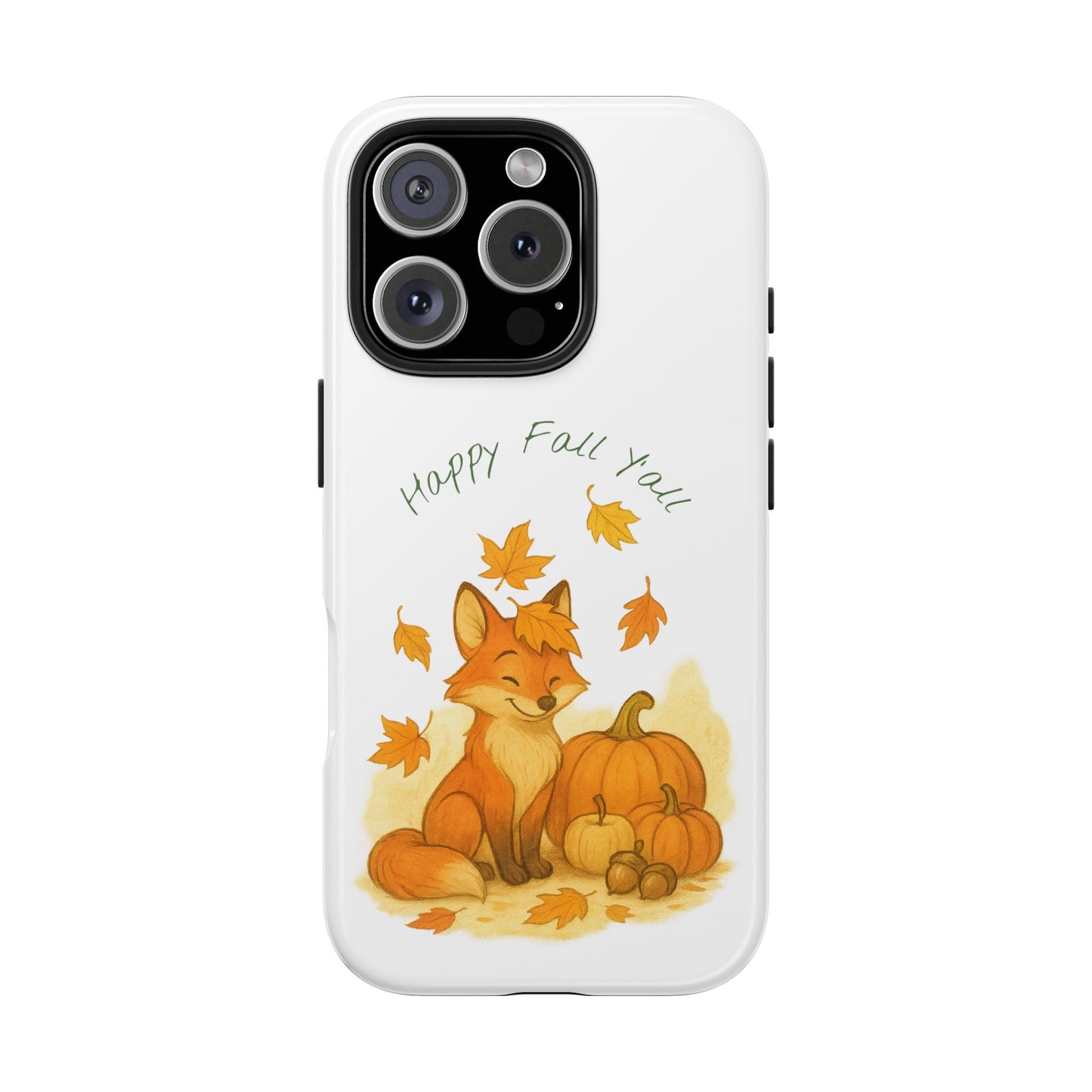 Autumn Fox Phone Case, Fall Animals Tough Case, Cute Pumpkin Design, Seasonal Phone Cover, Gifts for Fall Lovers