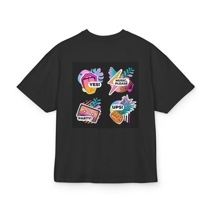 Retro Music Party Box Tee - Unisex Ultra Heavy Cotton T-Shirt