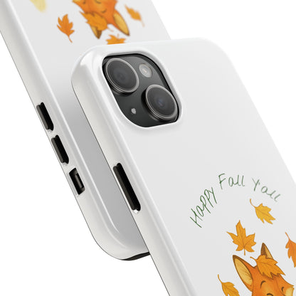Autumn Fox Phone Case, Fall Animals Tough Case, Cute Pumpkin Design, Seasonal Phone Cover, Gifts for Fall Lovers