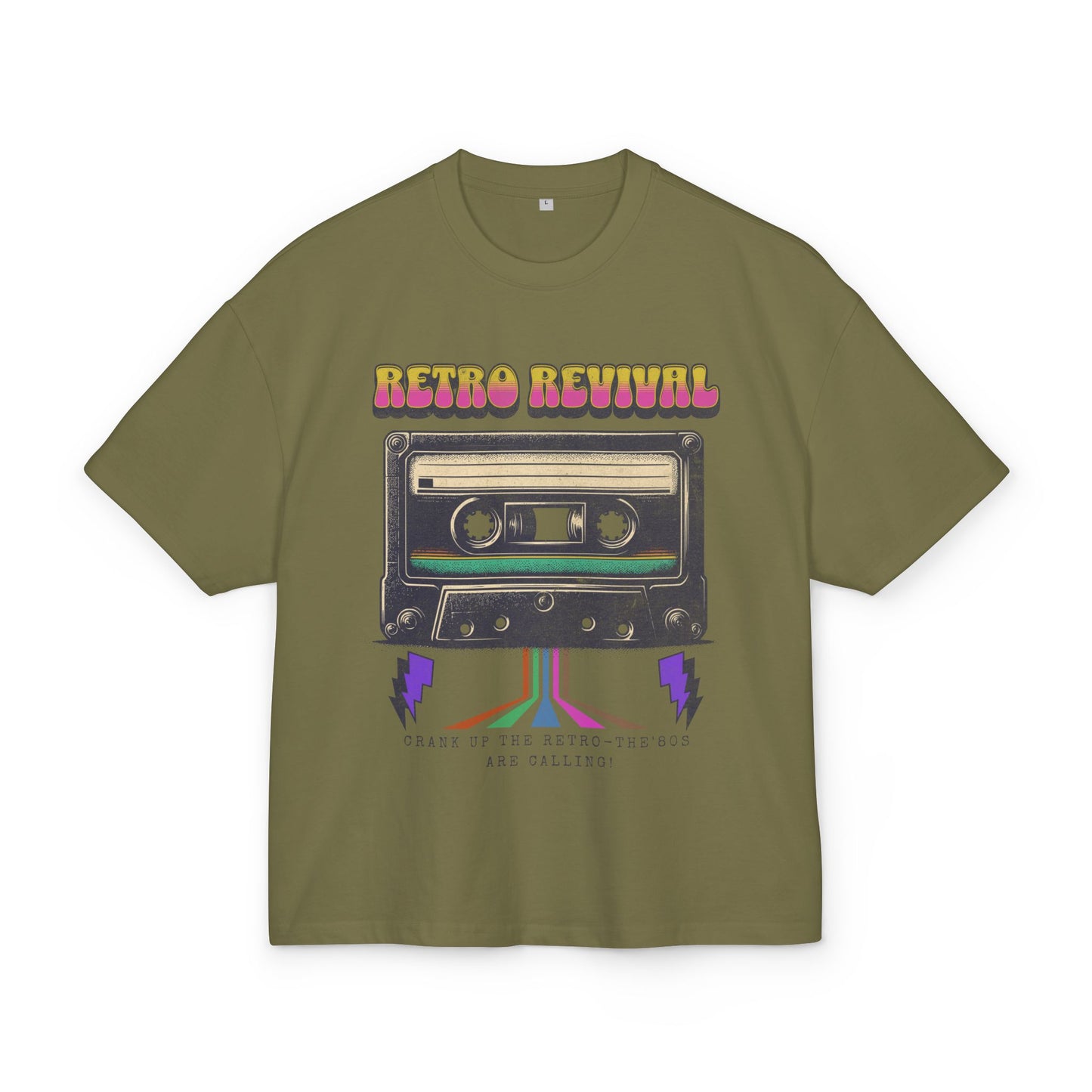 Retro Revival Box Tee - Vintage Cassette Graphic T-Shirt