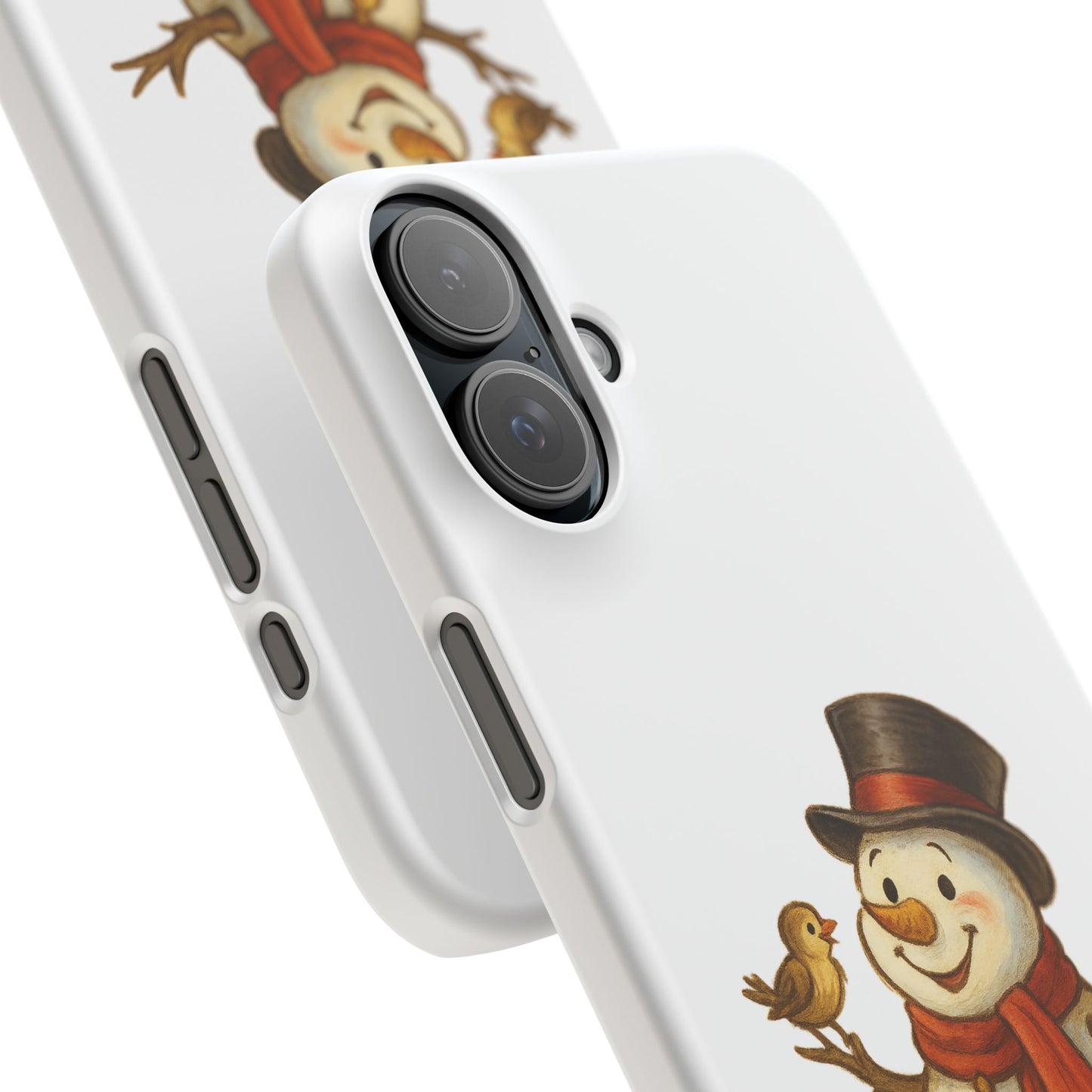 Festive Snowman Phone Case, Winter Holiday Phone Cover, Cute Snowman Snap Case, Christmas Gift for Phone Lovers, Seasonal Tech Accessories