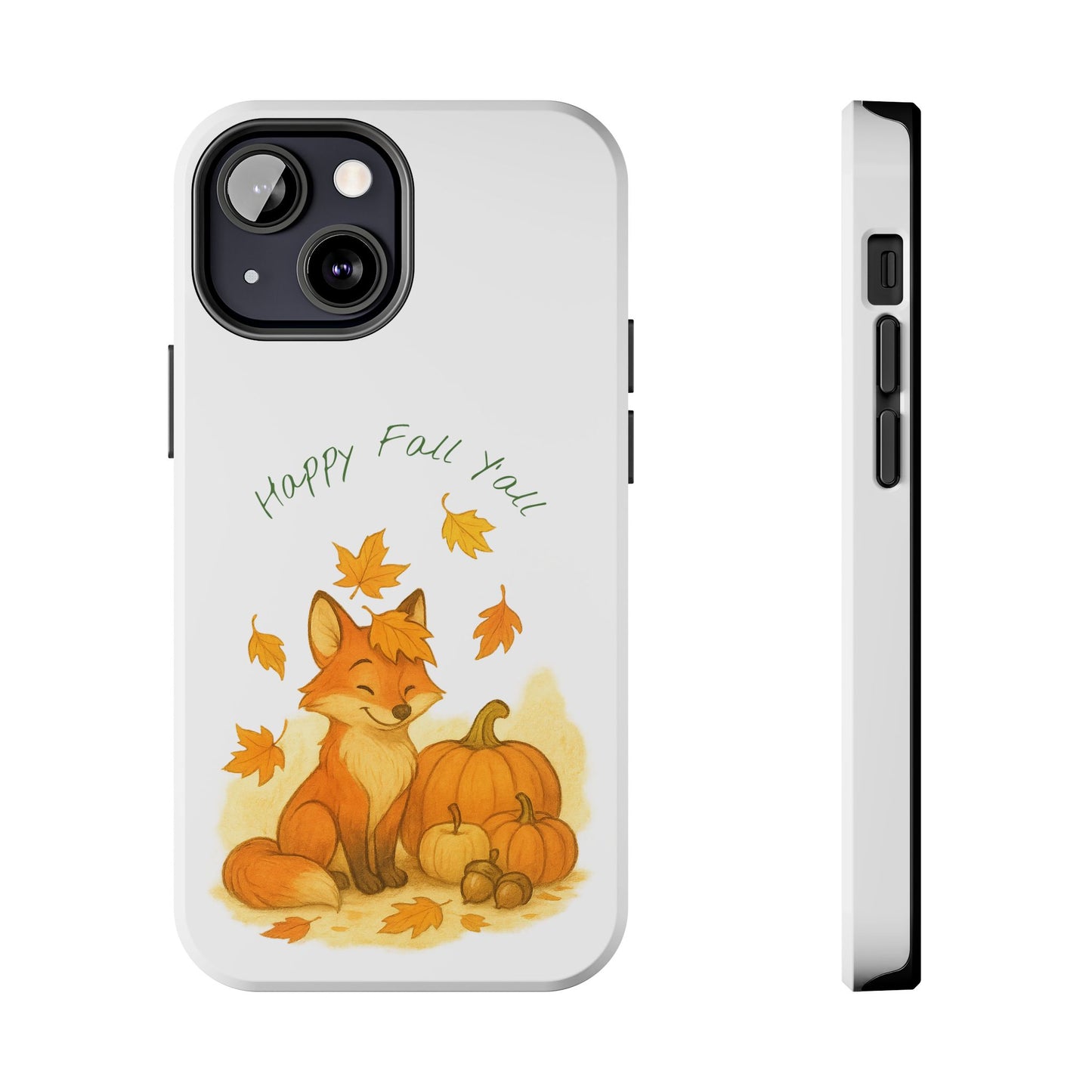 Autumn Fox Phone Case, Fall Animals Tough Case, Cute Pumpkin Design, Seasonal Phone Cover, Gifts for Fall Lovers