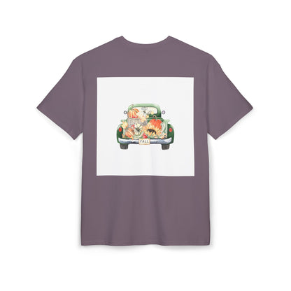 Autumn Vibes Unisex Heavy Oversize Tee, Fall Fashion, Pumpkin Day Shirt, Harvest Festival Tee, Cozy Casual Wear