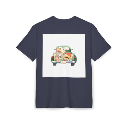 Autumn Vibes Unisex Heavy Oversize Tee, Fall Fashion, Pumpkin Day Shirt, Harvest Festival Tee, Cozy Casual Wear