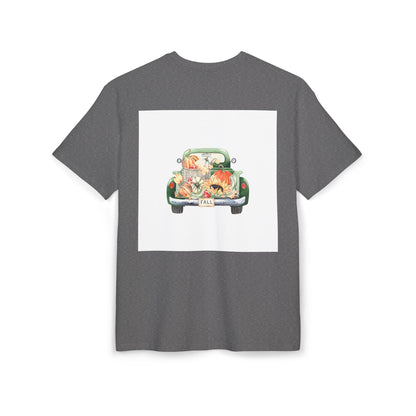 Autumn Vibes Unisex Heavy Oversize Tee, Fall Fashion, Pumpkin Day Shirt, Harvest Festival Tee, Cozy Casual Wear