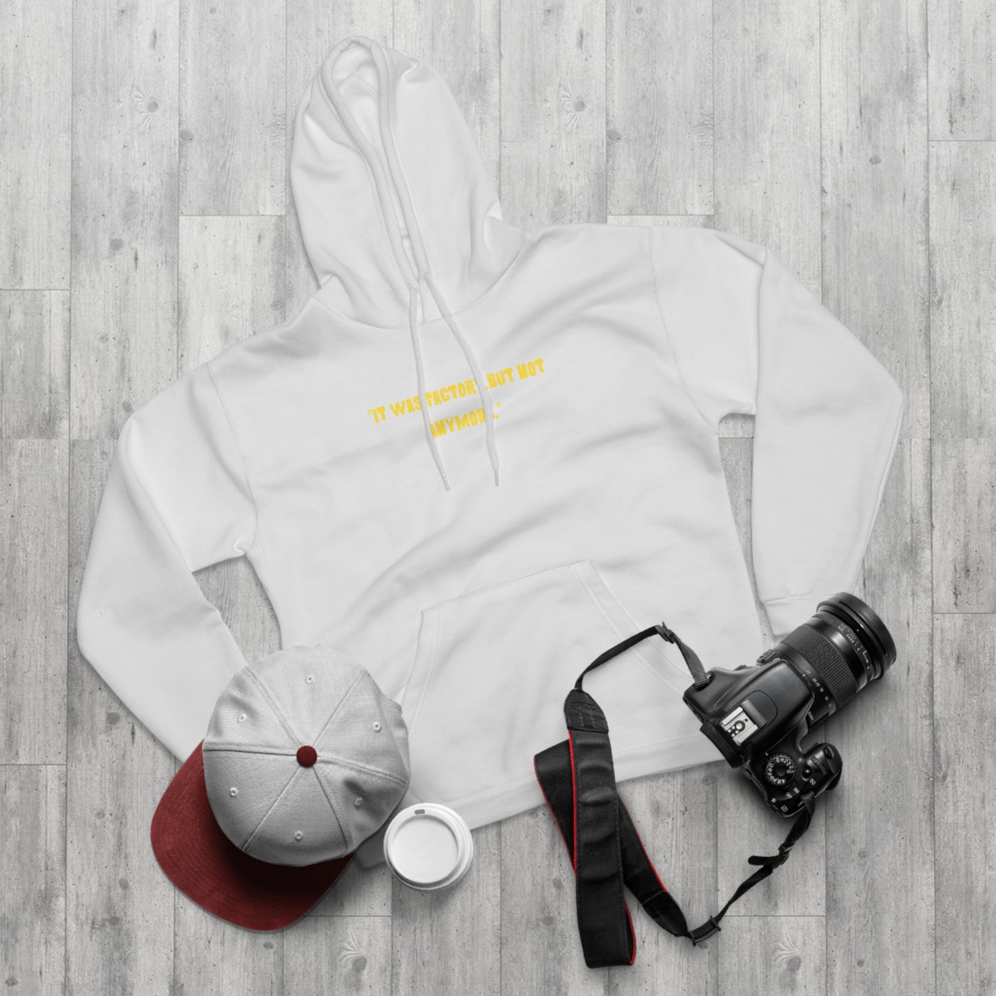 Unisex Motivational Hoodie - "It Was Actively, But Not Anymore" & Bold Graphic Design