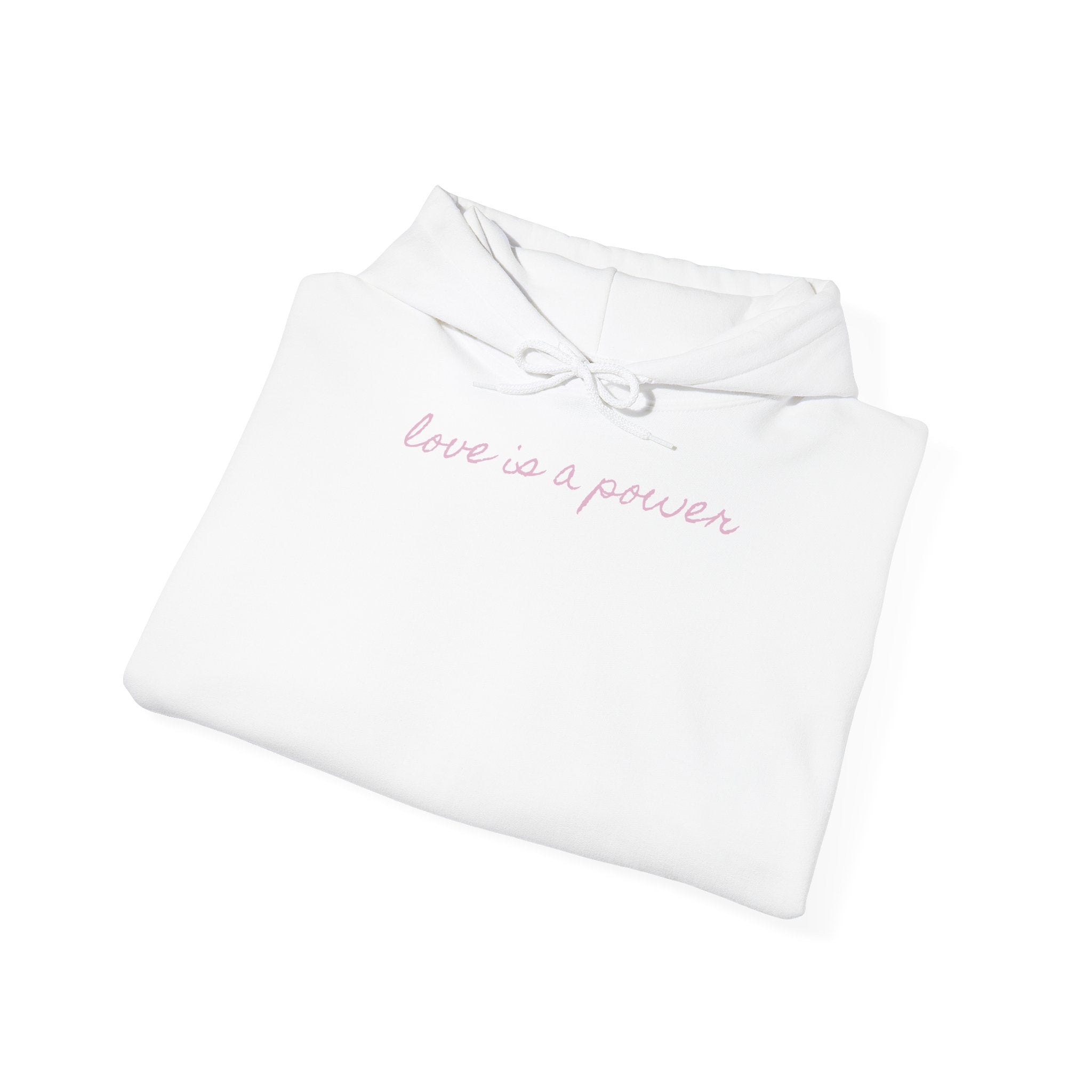 persevere & love Hoodie | minimalist script, soft pink text