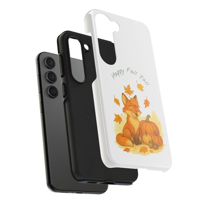 Autumn Fox Phone Case, Fall Animals Tough Case, Cute Pumpkin Design, Seasonal Phone Cover, Gifts for Fall Lovers
