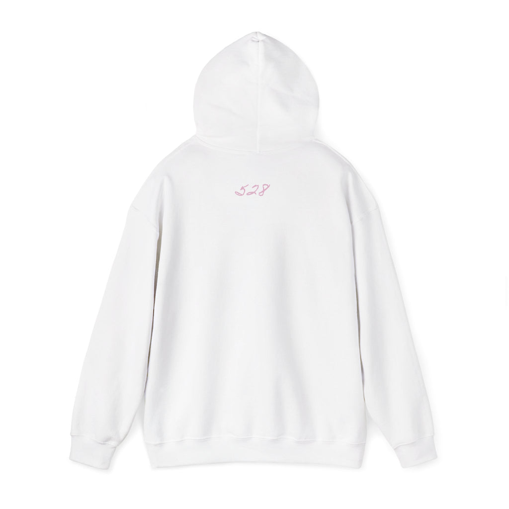 Everyday is Love Hoodie | Minimal Script Heart, Pastel Pink Text