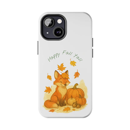 Autumn Fox Phone Case, Fall Animals Tough Case, Cute Pumpkin Design, Seasonal Phone Cover, Gifts for Fall Lovers