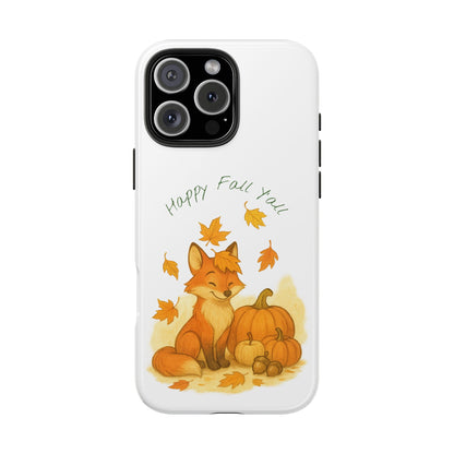 Autumn Fox Phone Case, Fall Animals Tough Case, Cute Pumpkin Design, Seasonal Phone Cover, Gifts for Fall Lovers
