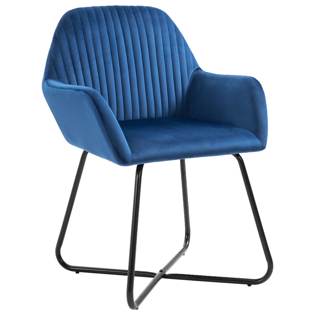 vidaXL Dining Chairs Upholstered Chair with Metal Legs for Living Room Velvet