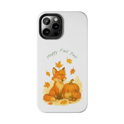 Autumn Fox Phone Case, Fall Animals Tough Case, Cute Pumpkin Design, Seasonal Phone Cover, Gifts for Fall Lovers