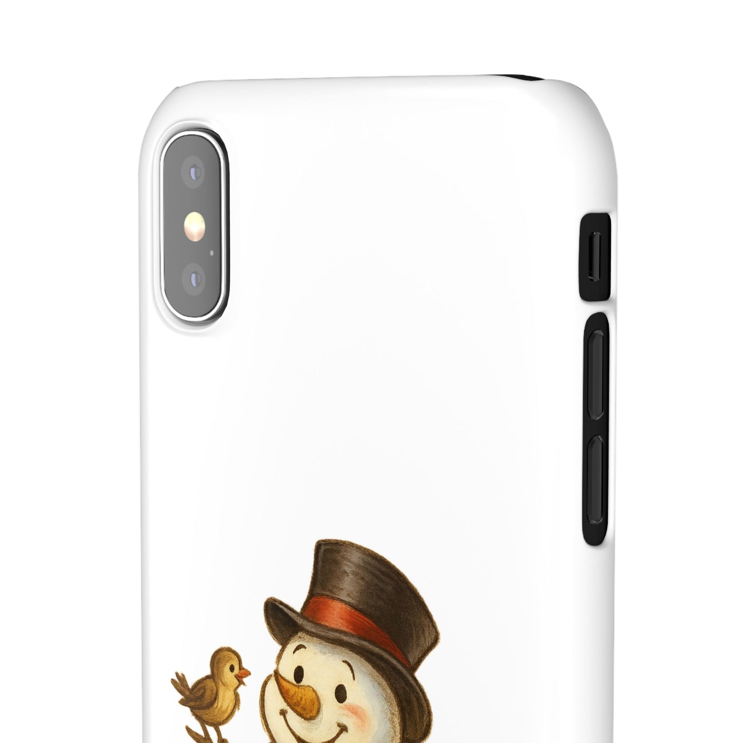 Festive Snowman Phone Case, Winter Holiday Phone Cover, Cute Snowman Snap Case, Christmas Gift for Phone Lovers, Seasonal Tech Accessories