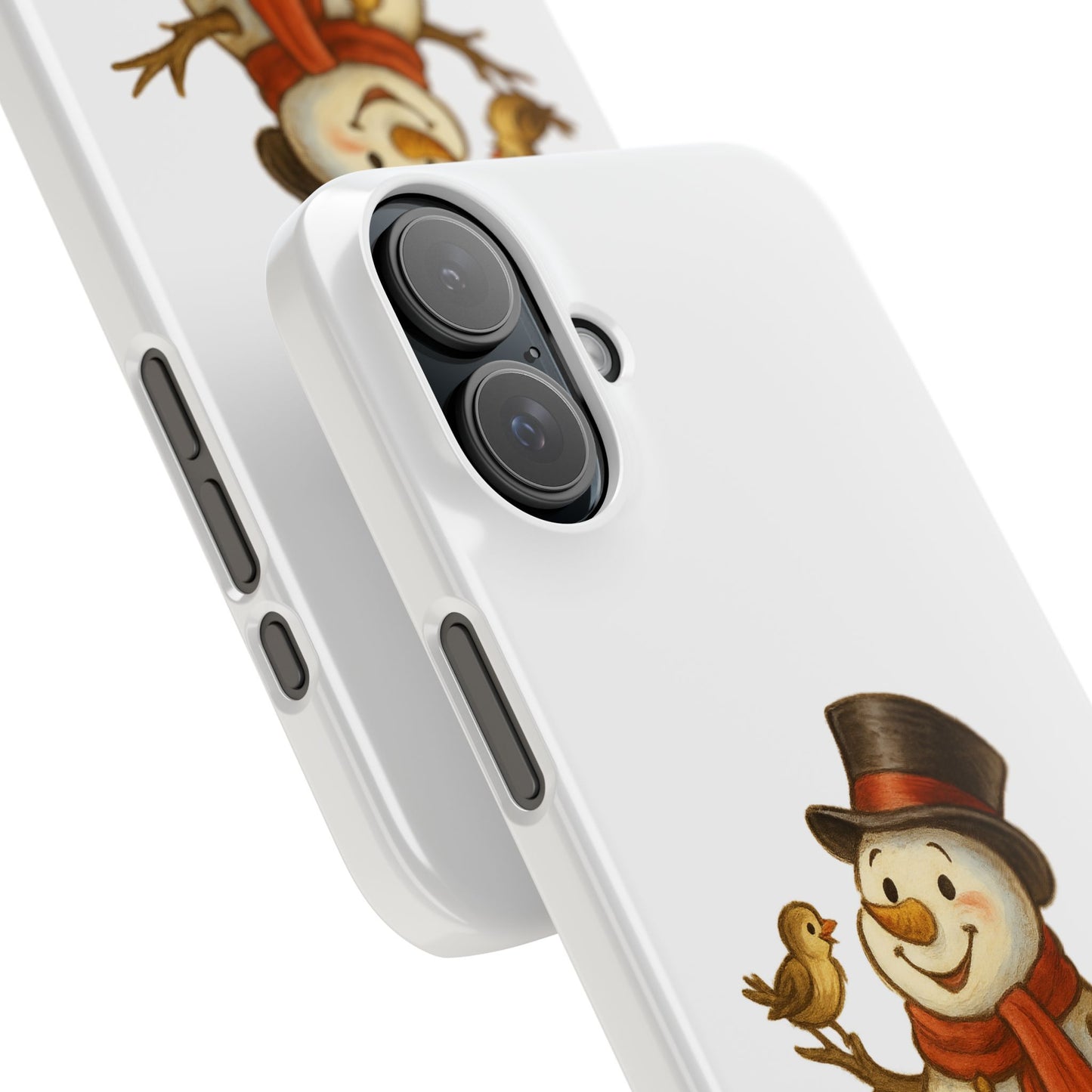 Festive Snowman Phone Case, Winter Holiday Phone Cover, Cute Snowman Snap Case, Christmas Gift for Phone Lovers, Seasonal Tech Accessories