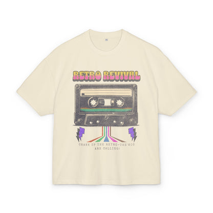 Retro Revival Box Tee - Vintage Cassette Graphic T-Shirt